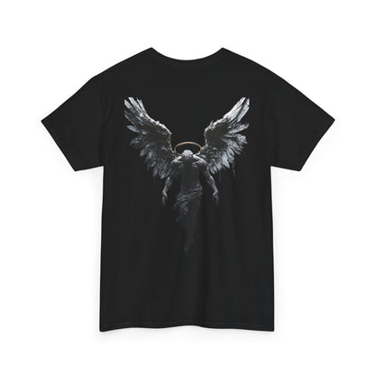 Angel Wings Unisex Heavy Cotton Tee, Graphic Tee, Casual Wear, Gift for Him/Her, Festival Fashion, Spiritual Apparel