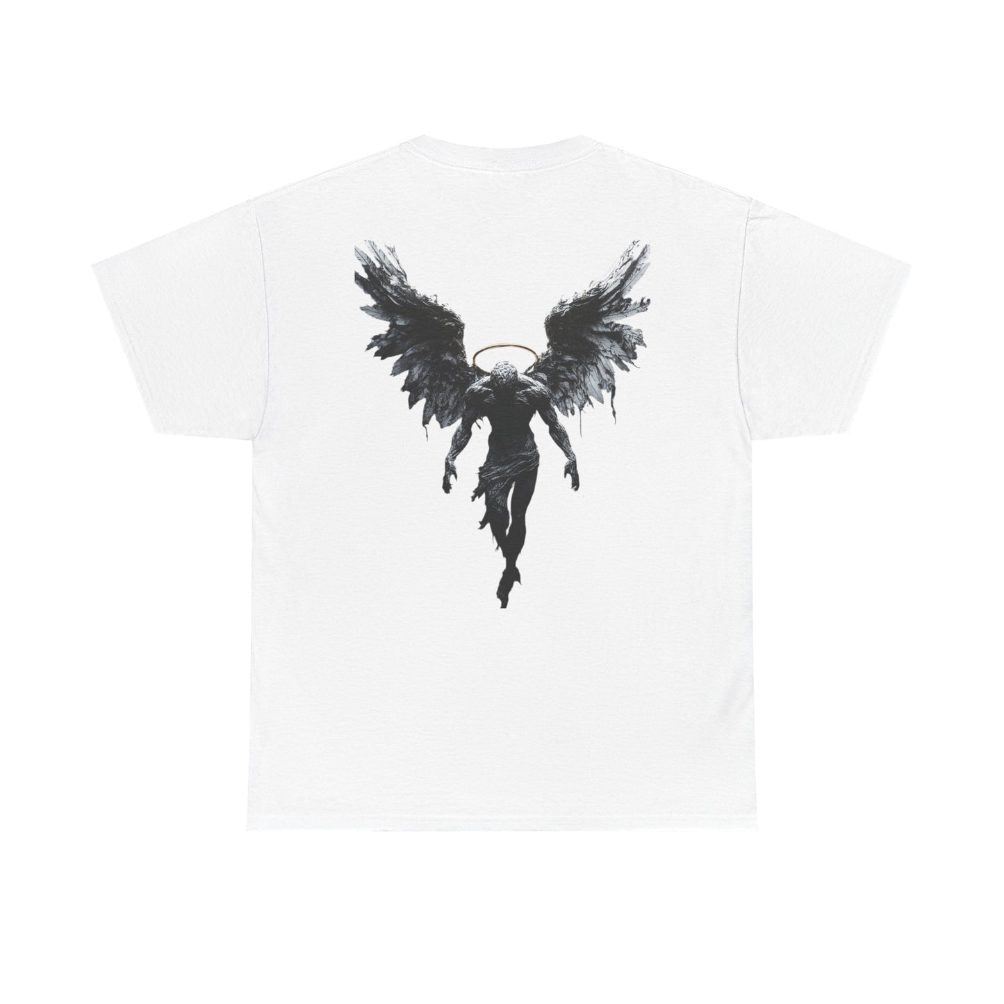 Angel Wings Unisex Heavy Cotton Tee, Graphic Tee, Casual Wear, Gift for Him/Her, Festival Fashion, Spiritual Apparel