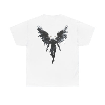 Angel Wings Unisex Heavy Cotton Tee, Graphic Tee, Casual Wear, Gift for Him/Her, Festival Fashion, Spiritual Apparel