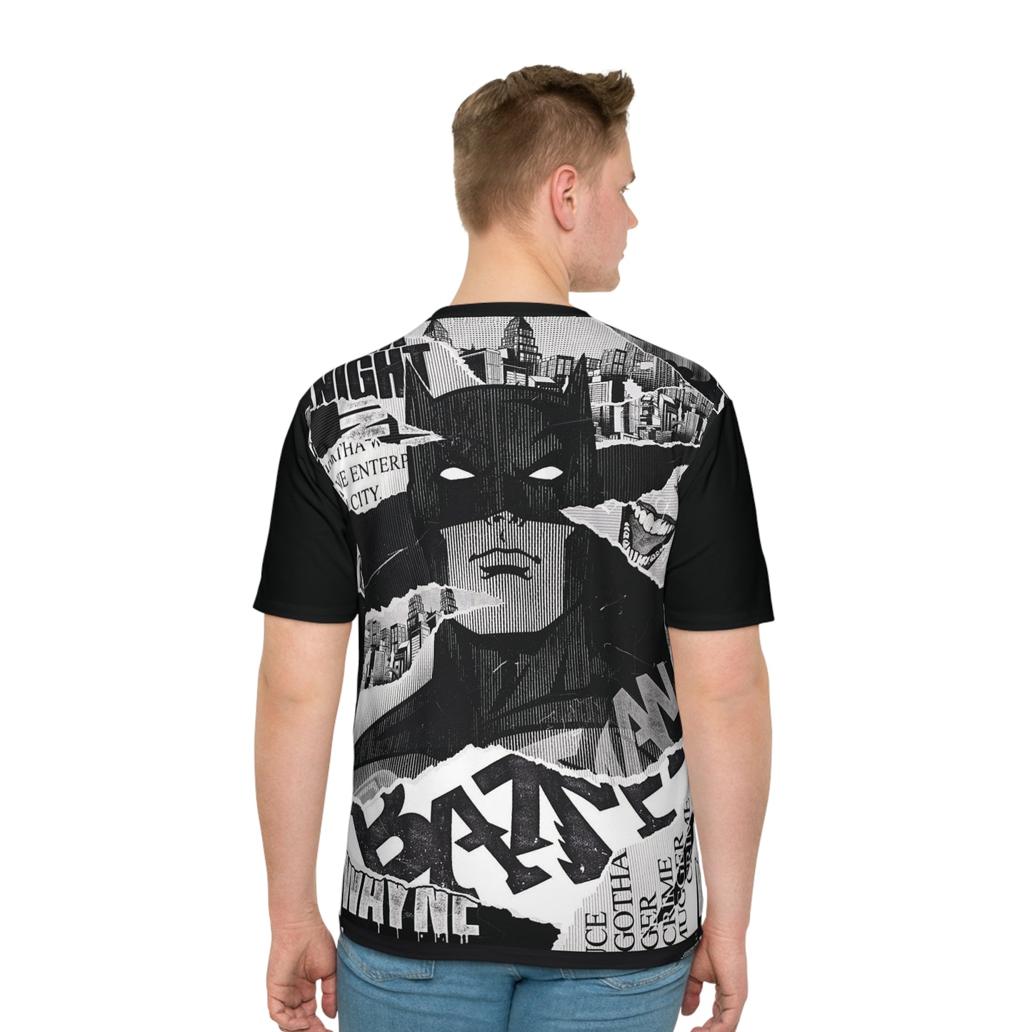 Men's Graphic T-Shirt - Batman Inspired, Comic Book Art, Superhero Apparel, Unique Gift for Fans, Casual Wear, Heroic Style